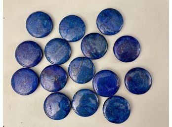 Polished Lapis Lazuli Round Discs, 13.2oz