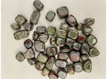 Collection Of Polished Bloodstone Nuggets, 1 Lb 1.4oz