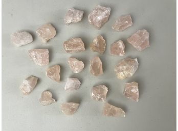 Collection Of Raw Rose Quartz Nuggets, 1 Lb 0.3oz