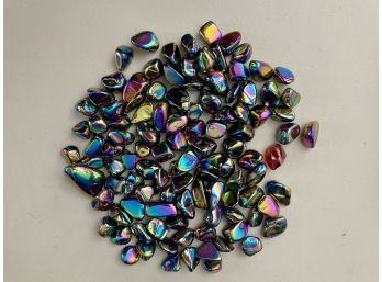 Rainbow Aura Quartz Crystal Tumbled Stones, 1 Lb 2.8oz