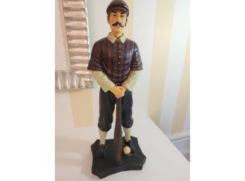 17 In Statue Of Early Baseball Player