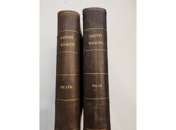 1878 And 1880 Bound Harpers Magazine Books