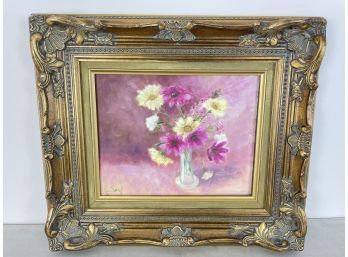 Painting Of Flowers In Vase - Artist Signed