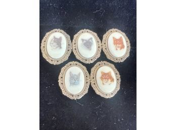 Vintage Cat Button Covers Lot