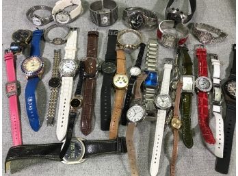 Lot (3 Of 3) BIG Lot Of Assorted Watches - Mens / Ladies - Newer / Older - Some Work   Some Don't - OVER 30