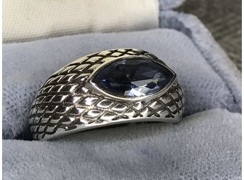 Fantastic New Unworn 925 / Sterling Silver Dome Ring With Amethyst - We Have Same Ring With Different Stones