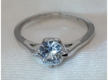 Sterling Silver Size 6 Stunning Tested White Tanzanite Engagement Ring ~ 1.69 Grams