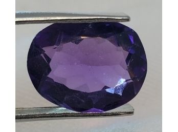 4.70 Ct Tested Violet Amethyst Loose Gemstone ~ 10.33mm X 10.04mm X 6.10