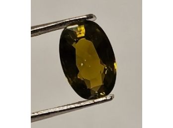 2.21 Ct Oval Tested Unheated Yellow/Green African Tourmaline ~ 9.8mm X 5.5mm