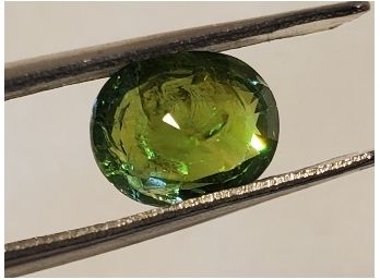 1.65 Ct Rare Tested Green Grossular Garnet ~ 8mm X 6.3mm