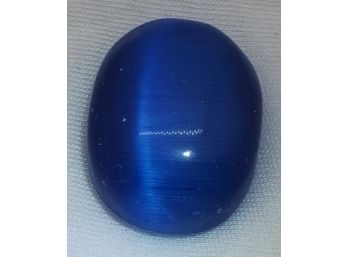 50 Ct Deep Blue Cat's Eye Gemstone