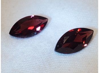 2 Marquise Cut Tested Reddish Purple Rhodolite Garnet ~ 4.20 Total Ct