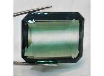 Huge 81.30 Ct Bi-color Tested Green Tourmaline Gemstone ~ 28.70mm X 23.80mm X 14.06mm