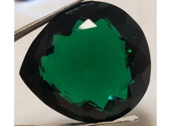 Giant 70.55 Ct Tested Green Pear Shaped Tourmaline ~ 29.57mm X 27.30mm X 15.83mm