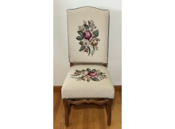 Antique Tall Back, Needlepoint Chair.