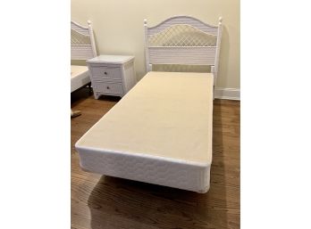 HENRY LINK White Wicker Twin Size Bed And Frame # 1