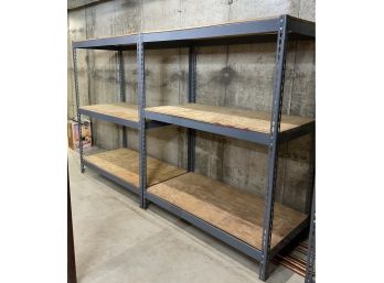 Pair Of Metal Shelving Units