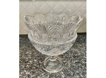 Heavy Duty Crystal Bowl On Pedestal