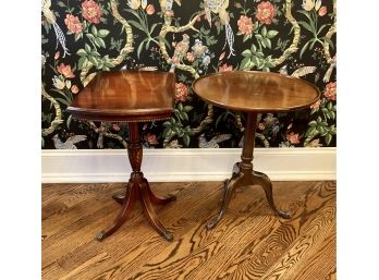 Pair Of Petite  Vintage Wooden Accent Tables