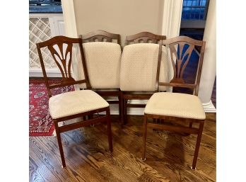 Set Of 4 STAKMORE Bridge/ Folding Chairs