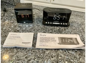 Pair Of Handy Alarm Clocks