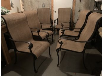 Set Of Six Patio Arm Chairs