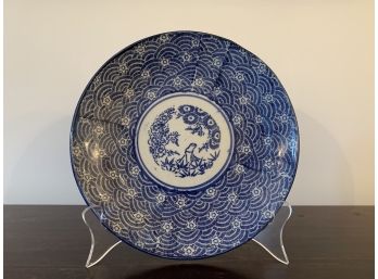 Antique Chinese Blue Transferware Plate