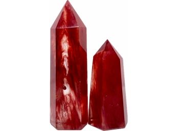 High-Temperature Red Smelting Crystal Towers  - A Pair
