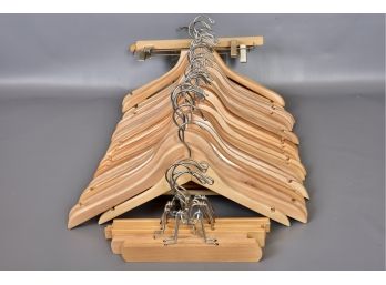 Collection Of 43 Light Wood Hangers
