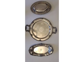 Trio Of Silver Plated Servware