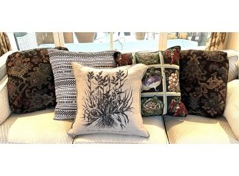 (5) Large Decorative Pillows