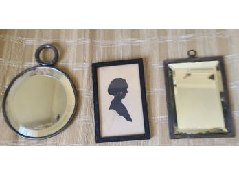Vintage Mirrors And Silloutte Picture
