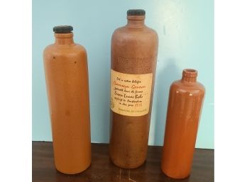 (3) Vintage Lucas Bols Ceramic Bottles