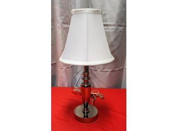Brushed Chrome Table Lamp With Shade