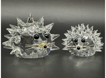 Swarovski Crystal Art- A Pair Of Porcupines.