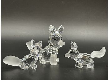 Swarovski Crystal Art- The Fox Family.