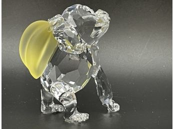 Swarovski Crystal Art- A Gorilla With Bananas .