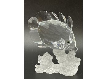 Swarovski Crystal Art- Fisk On Ice. 3' Tall