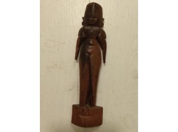 Vintage  INDIA HAND CARVED WOOD SCULPTURE