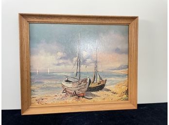 Impressionist Seascape Print In Frame