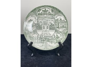 Portsmouth New Hampshire Vintage Souvenir Plate