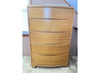 Early 20th Century Art Deco Vintage Wooden 5-Drawer Dresser