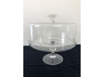 Vintage Glass Cake Dish With Cover