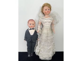 Antique Bride And Groom Dolls