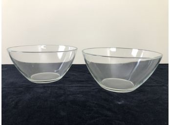 Pair Of Glass Mixing Bowls