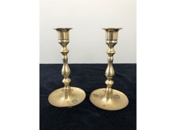 Pair Of Brass Candlestick Holders