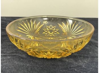 Honey Gold Bowl With Smooth Rim