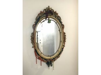 Mid Century Syroco Ornate Gold Scroll Wall Mirror