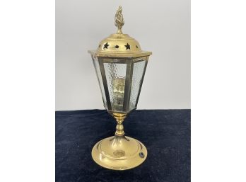 Unusual Vintage Brass Moorish Table Lamp