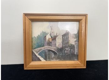 Vintage THE BRIDGE Framed Art By Bernard Laarhoven